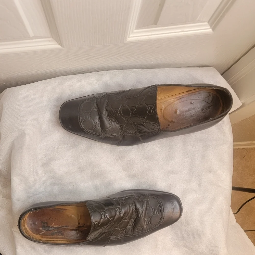 GUCCI MEN'S BROWN GUCCISSIMA LOAFERS SIZE9.5